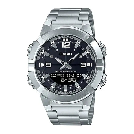 CASIO ANALOGUE DIGITAL MENS STAINLESS STEEL