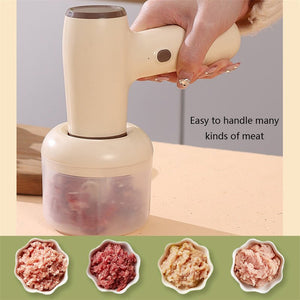 2 In 1 Electric Garlic Chopper USB Rechargeable Vegetable