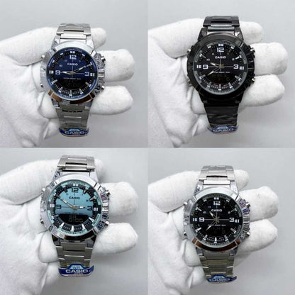 CASIO ANALOGUE DIGITAL MENS STAINLESS STEEL